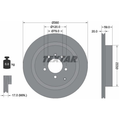Textar Bremsscheibe PRO 92147703 Textar Bremsscheibe PRO 92147703