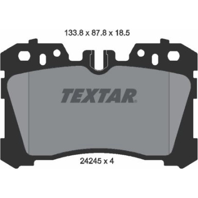 Textar Bremsbelagsatz, Scheibenbremse 2424501 Textar Bremsbelagsatz, Scheibenbremse 2424501