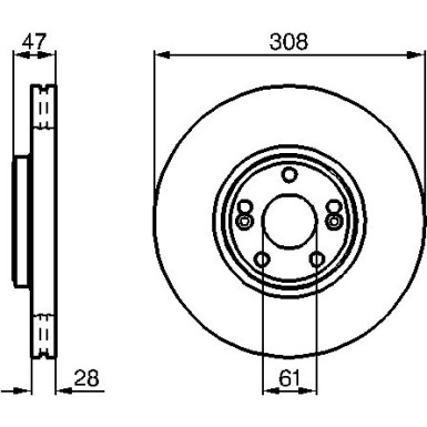 BOSCH Bremsscheibe 0 986 479 198