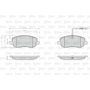 Valeo Bremsbelagsatz, Scheibenbremse OPTIPACK for LCV 872261 Valeo Bremsbelagsatz, Scheibenbremse OPTIPACK for LCV 872261