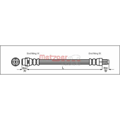 Metzger Bremsschlauch 4110578