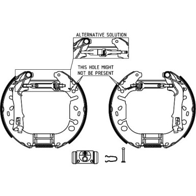 Hella Bremsbackensatz Shoe Kit Pro 8DB 355 005-131 Hella Bremsbackensatz Shoe Kit Pro 8DB 355 005-131