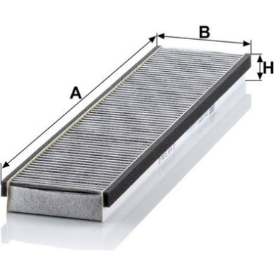 MANN-FILTER CUK 5257 Innenraumfilter, Aktivkohlefilter
