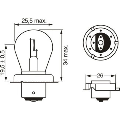 Glühlampe 1 987 302 606 Glühlampe 1 987 302 606
