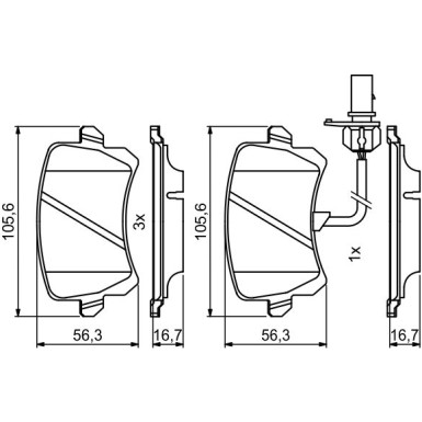 BOSCH Bremsbelagsatz, Scheibenbremse 0 986 494 814 BOSCH Bremsbelagsatz, Scheibenbremse 0 986 494 814