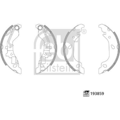 febi bilstein Bremsbackensatz 193859 febi bilstein Bremsbackensatz 193859