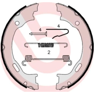 Bremsbackensatz, Feststellbremse S 50 515