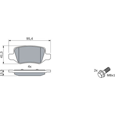 BOSCH 0 986 479 235 Bremsscheibe 258mm + 0 986 494 023 Bremsbeläge passend für MERCEDES-BENZ A-Klasse, B-Klasse