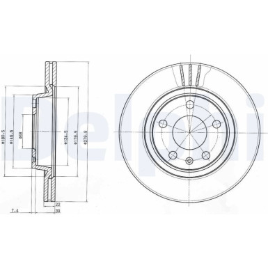 Delphi Bremsscheibe BG3198 Delphi Bremsscheibe BG3198