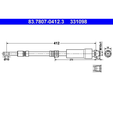 ATE Bremsschlauch 83.7807-0412.3