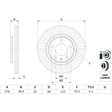 BOSCH Bremsscheibe 0 986 478 869