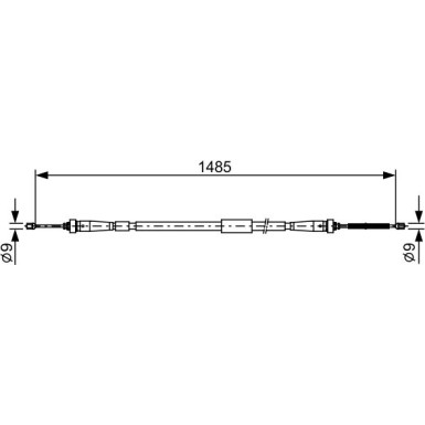 BOSCH Seilzug, Feststellbremse 1 987 482 637 BOSCH Seilzug, Feststellbremse 1 987 482 637