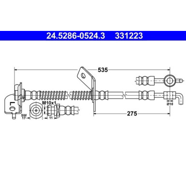 Bremsschlauch 24.5286-0524.3 Bremsschlauch 24.5286-0524.3