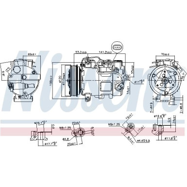Nissens Kompressor, Klimaanlage FIRST FIT 890739