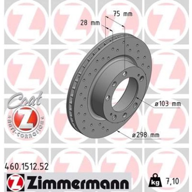 Zimmermann Bremsscheibe SPORT Z 460.1512.52