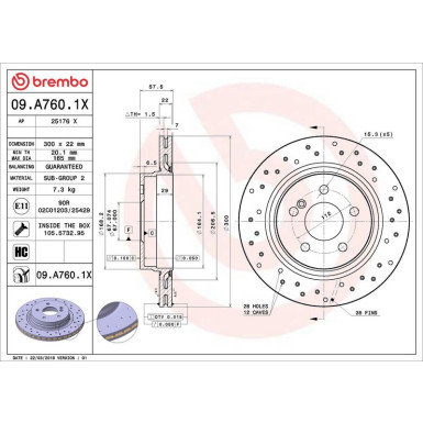 Bremsscheibe 09.A760.1X Bremsscheibe 09.A760.1X