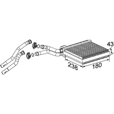 Mahle Wärmetauscher, Innenraumheizung BEHR Premium Line AH 200 000P