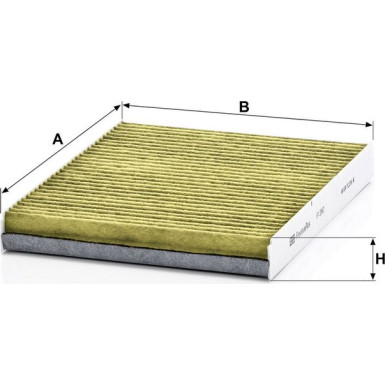 MANN-FILTER FP 2862 Innenraumfilter FreciousPlus Aktivkohlefilter mit Polyphenol, antibakteriell, Feinstaubfilter (PM 2.5)