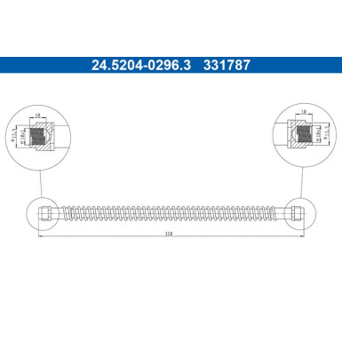 Bremsschlauch 24.5204-0296.3