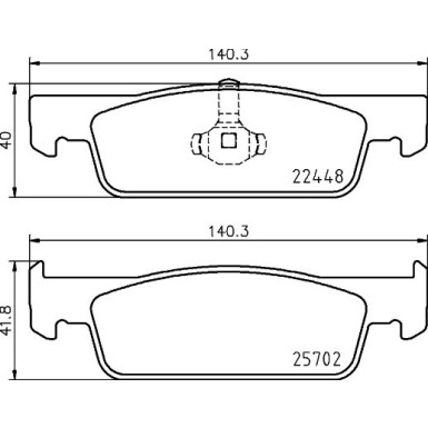 Hella Bremsbelagsatz, Scheibenbremse 8DB 355 031-551
