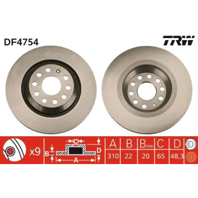 Bremsscheibe DF4754 Bremsscheibe DF4754