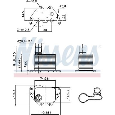 Nissens Ölkühler, Motoröl FIRST FIT 90981