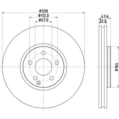 Hella Bremsscheibe Pro High Carbon 8DD 355 120-961