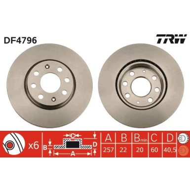 TRW Bremsscheibe DF4796 TRW Bremsscheibe DF4796