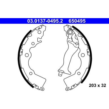 Bremsbackensatz 03.0137-0495.2 Bremsbackensatz 03.0137-0495.2