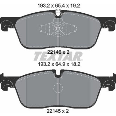 Textar Bremsbelagsatz, Scheibenbremse Q+ 2214601 Textar Bremsbelagsatz, Scheibenbremse Q+ 2214601