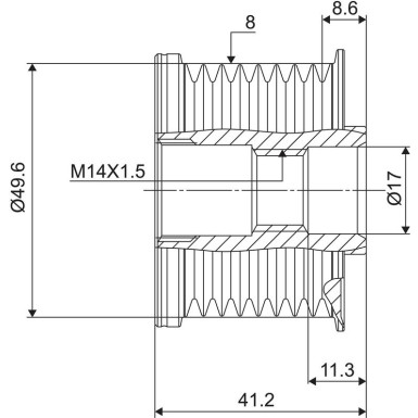 Valeo Generatorfreilauf VALEO NEW SPARE PART 588101