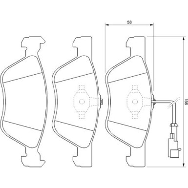 BOSCH Bremsbelagsatz, Scheibenbremse 0 986 424 578 BOSCH Bremsbelagsatz, Scheibenbremse 0 986 424 578