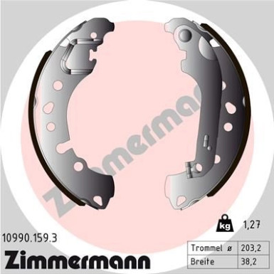 Zimmermann Bremsbackensatz 10990.159.3