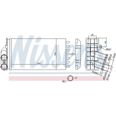 Nissens Wärmetauscher, Innenraumheizung FIRST FIT 71157