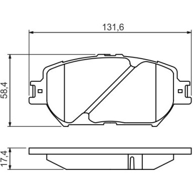 BOSCH Bremsbelagsatz, Scheibenbremse 0 986 494 418