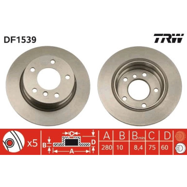 Bremsscheibe DF1539 Bremsscheibe DF1539