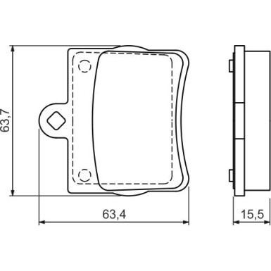 BOSCH Bremsbelagsatz, Scheibenbremse 0 986 494 017 BOSCH Bremsbelagsatz, Scheibenbremse 0 986 494 017