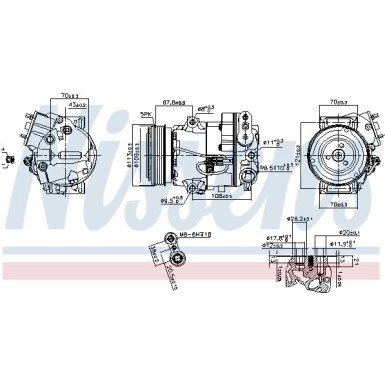 Nissens Kompressor, Klimaanlage FIRST FIT 890266