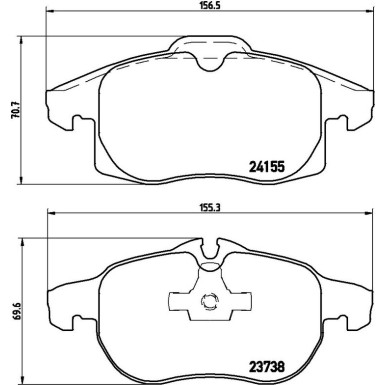 Brembo Bremsbelagsatz, Scheibenbremse PRIME LINE P 10 011