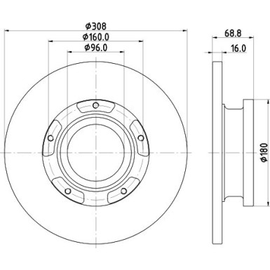 Hella Bremsscheibe PRO 8DD 355 122-761