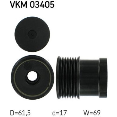 SKF Generatorfreilauf VKM 03405