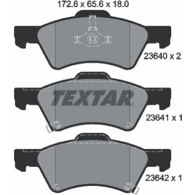 Textar Bremsbelagsatz, Scheibenbremse 2364001
