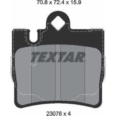Textar Bremsbelagsatz, Scheibenbremse Q+ 2307801 Textar Bremsbelagsatz, Scheibenbremse Q+ 2307801