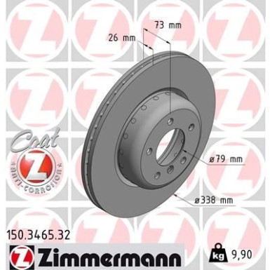Zimmermann Bremsscheibe FORMULA F 150.3465.32