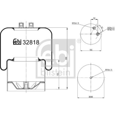 FEBI BILSTEIN 32818 Federbalg, Luftfederung