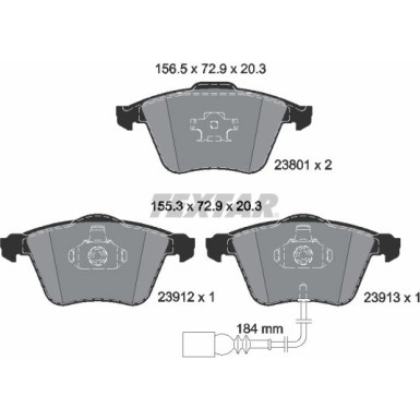 Textar Bremsbelagsatz, Scheibenbremse Q+ 2380101 Textar Bremsbelagsatz, Scheibenbremse Q+ 2380101