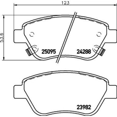 Bremsbelagsatz, Scheibenbremse 8DB 355 015-441