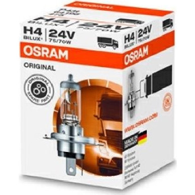 Osram Glühlampe, Fernscheinwerfer Original H4 24V Faltschachtel ORIGINAL 64196