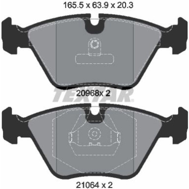 Textar Bremsbelagsatz, Scheibenbremse Q+ 2096801 Textar Bremsbelagsatz, Scheibenbremse Q+ 2096801
