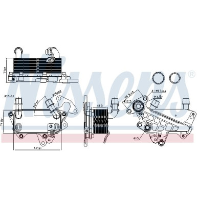 Nissens Ölkühler, Automatikgetriebe FIRST FIT 90732